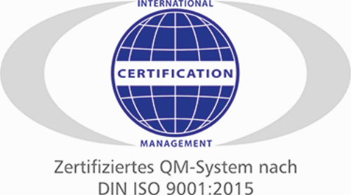 Zertifikat QM-System nach DIN ISO 9001/2015